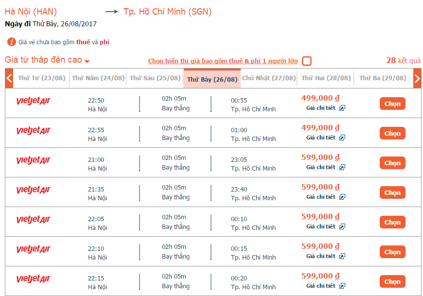 Hè sang vé máy bay đi Sài Gòn Vietjet  giá bao nhiêu?
