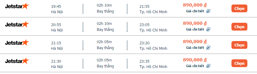 Vé máy bay Jestar đi Sài Gòn giá rẻ