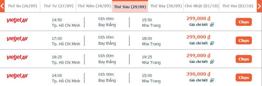vé máy bay VietJet Air từ Hồ Chí Minh đi Nha Trang 1