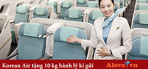 Korean Air khuyến mại thêm hành lý khi đi bay