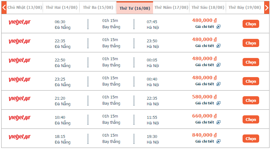 Đặt vé máy bay Vietjet đi Hà Nội 2