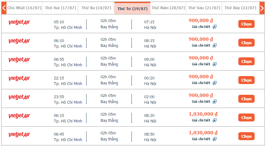 Đặt vé máy bay Vietjet đi Hà Nội 1