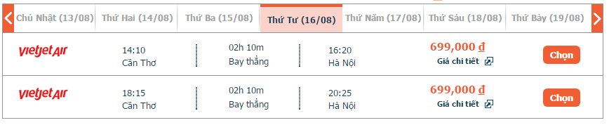 Đặt vé máy bay Vietjet đi Hà Nội 3