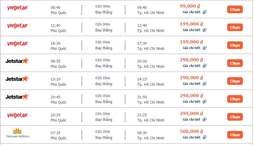giá vé máy bay Huế đi Phú Quốc khứ hồi 4