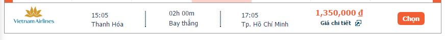 giá vé máy bay Thanh Hóa đi Sài Gòn Vietnam Airlines 4