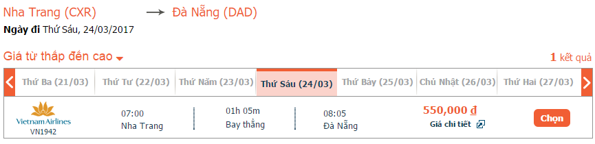 Cập nhật giá vé hành trình từ Nha Trang đi Đà Nẵng