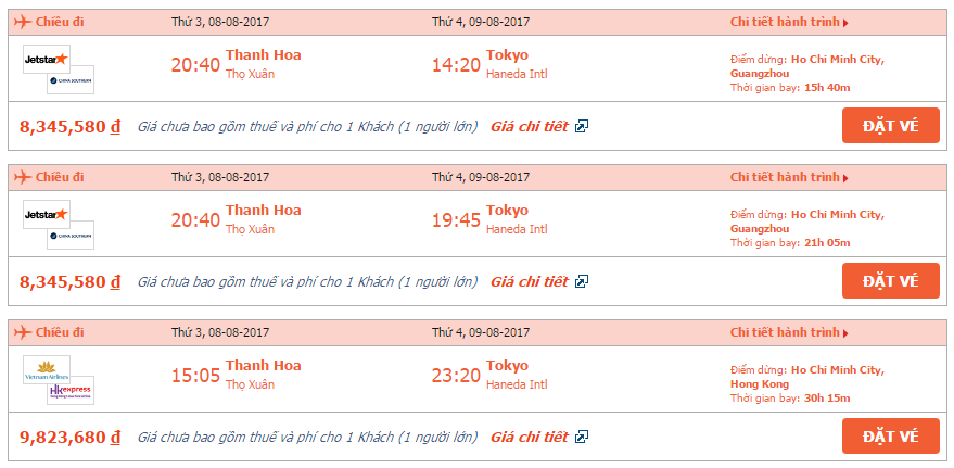 Săn vé máy bay từ Thanh Hóa đi Tokyo giá rẻ 2