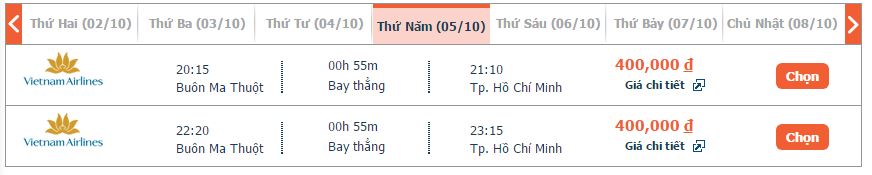 Vé máy bay Buôn Ma Thuột đi Phú Quốc Vietnam Airlines khứ hồi 2