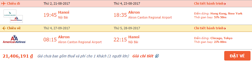 vé máy bay đi Akron 