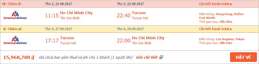 vé máy bay đi Arizona 1