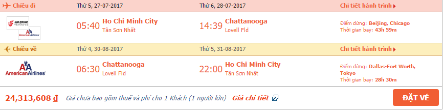 vé máy bay đi Chattanooga 1