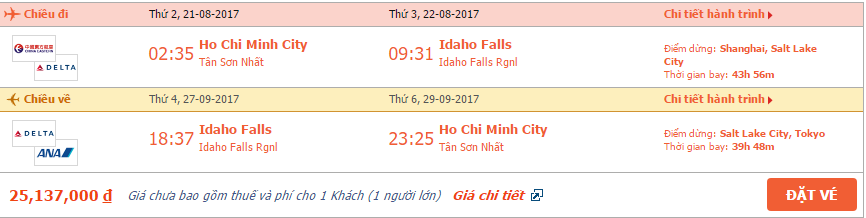 vé máy bay đi Idaho Falls 1