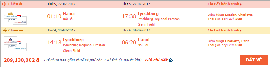 vé máy bay đi Lynchburg 1