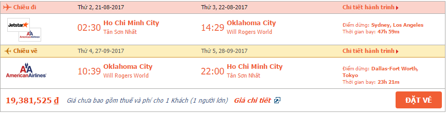 Vé máy bay đi Oklahoma City 1
