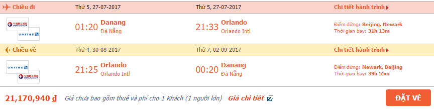 vé máy bay đi Orlando 2