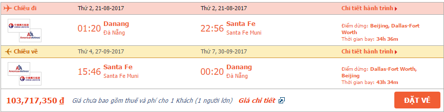 vé máy bay đi Santa Fe 2