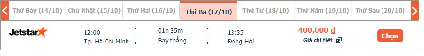 vé máy bay Đồng Hới đi Sài Gòn Jetstar khứ hồi 3