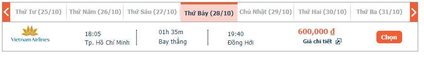 vé máy bay Đồng Hới đi Sài Gòn Vietnam Airlines khứ hồi 3