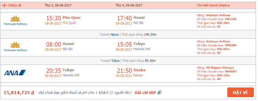 Vé máy bay giá rẻ từ Phú Quốc đi Osaka 2