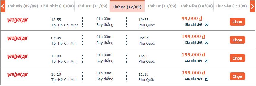 Vé máy bay giá rẻ Vietjet Huế đi Phú Quốc