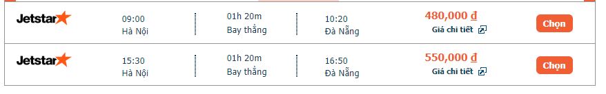 Vé máy bay Hà Nội đi Đà Nẵng Jetstar tháng 11 4