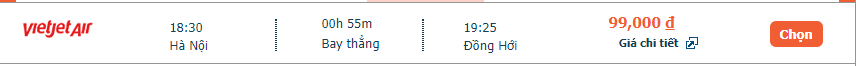 Vé máy bay Hà Nội đi Đồng Hới tháng 3 1