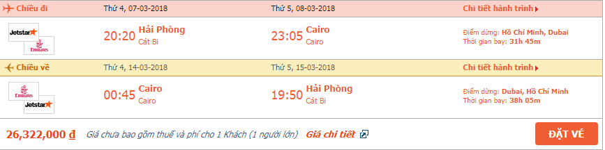 Vé máy bay Hải Phòng đi Ai Cập 2