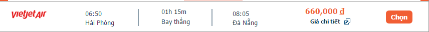 Vé máy bay Hải Phòng đi Đà Nẵng tháng 8  3