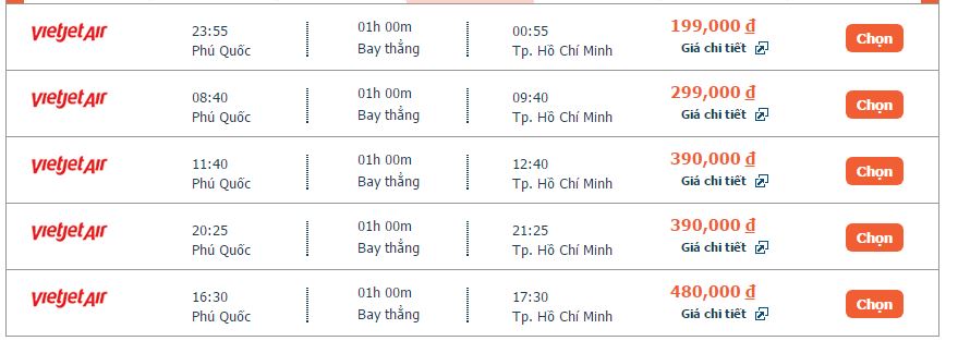 vé máy bay Phú Quốc đi Sài Gòn Vietjet 2