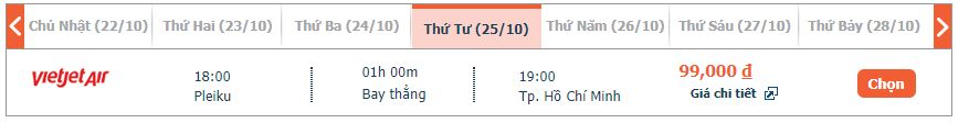 Vé máy bay Pleiku đi Sài Gòn Vietjet giá rẻ 2
