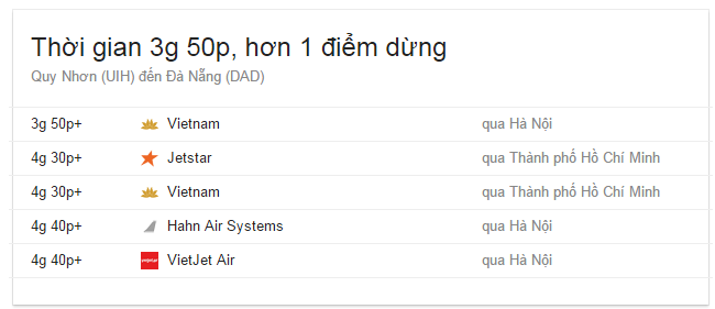 Vé máy bay từ Quy Nhơn đi Đà Nẵng