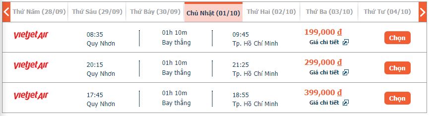 vé máy bay Quy Nhơn đi Sài Gòn Vietjet giá rẻ 2