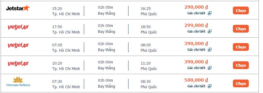 vé máy bay Sài Gòn đi Phú Quốc tháng 10 4