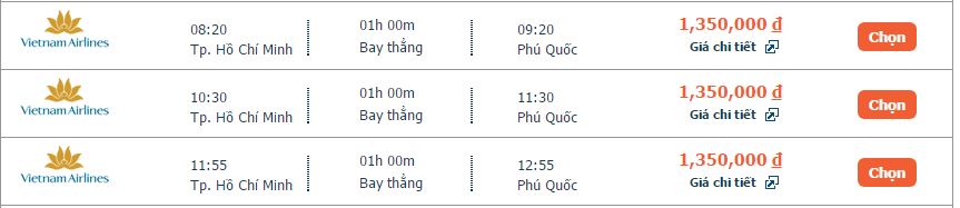 vé máy bay Thanh Hóa đi Phú Quốc Vietnam Airlines tháng 10 5