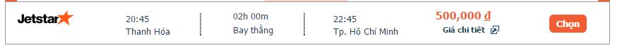 Vé máy bay Thanh Hóa đi Sài Gòn Jetstar 3