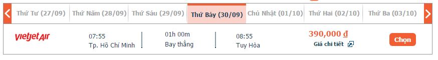 Vé máy bay Tuy Hòa đi Phú Quốc Vietjet khứ hồi 5