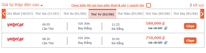 Vé máy bay Vietjet Air từ Cần Thơ đi Đà Nẵng khứ hồi giá rẻ 1