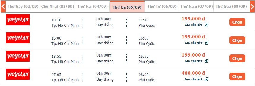 Vé máy bay VietJet Sài Gòn đi Phú Quốc 1