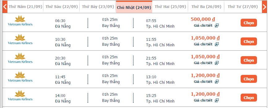 đặt vé máy máy bay Vietnam Airlines Đà Nẵng đi Phú Quốc khứ hồi 2
