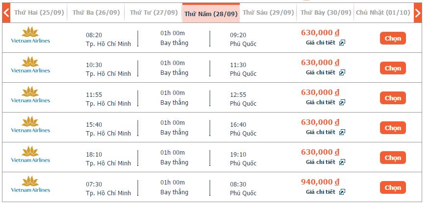 vé máy bay Vietnam Airlines Pleiku đi Phú Quốc khứ hồi 3