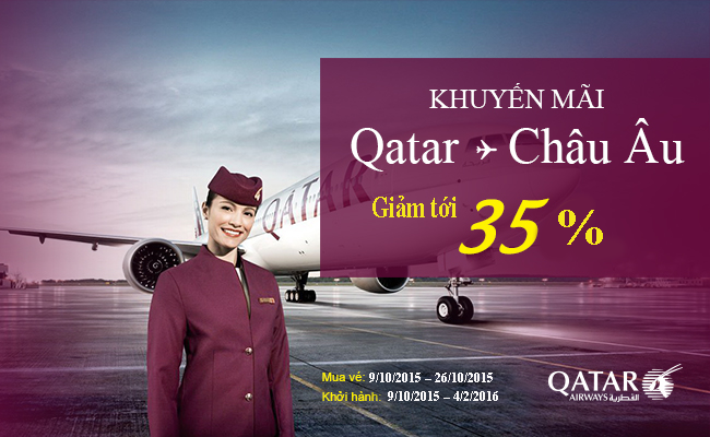 Qatar Airways khuyến mãi hấp dẫn giảm tới 33%