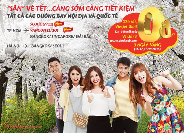 Các chương trình khuyến mãi của Vietjet Air trong tháng 9